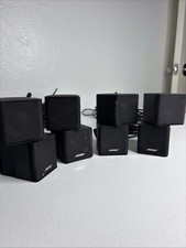 4X Bose Double Cube Mini Jewel Acoustimass Lifestyle Speaker Black W/ Wires