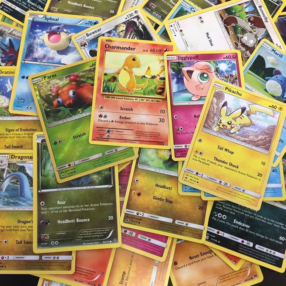 POKEMON CARDS 50 CARD LOT - COMMONS, UNCOMMONS, RARES!! + HOLOS - ALL NEW  M/NM