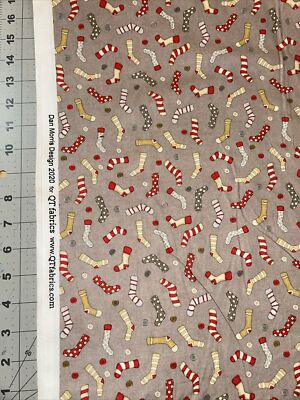 SOCKS Dan Morris QT Cotton Fabric 1/2 Yard (18 By 44 ) New