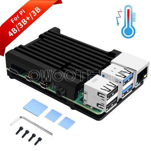 Aluminum Alloy Passive Cooling Armor Heatsink Metal Case for Raspberry Pi 4 B - 第 1/11 張圖片