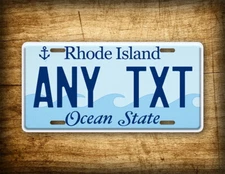 Personalized Rhode Island Ocean State License Plate ANY TEXT 6x12 Custom