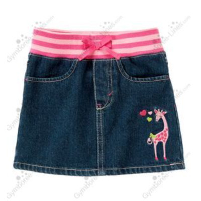 Gymboree Giraffe Denim Skirt Size 12