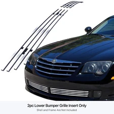 Fits 2004-2008 Chrysler Crossfire Bumper Stainless Chrome Billet Grille Insert
