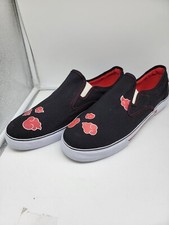 Scarpe da ginnastica Naruto Shippuden Akatsuki slip on tela 2002 Shonen Jump taglia 13