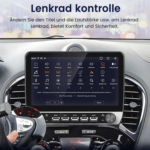 Carplay Android 13 Autoradio GPS Navi 4G FM USB 6+128G Für Nissan Juke 2010-2014 - Bild 6 von 19