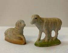 Vintage Sheep Ceramic Germany Lof of 2 Nativity Creche Easter