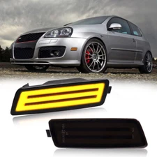 Front LED Fender Side Marker Lights Turn Signal For 2005-10 Volkswagen MK5 Jetta