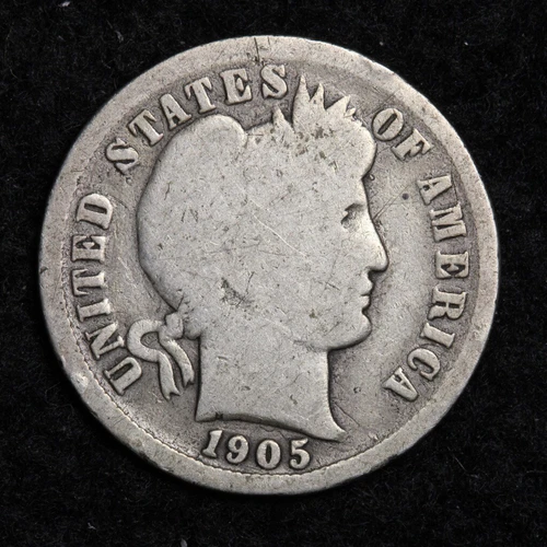 1905-O Silver Barber Dime GOOD FREE SHIPPING