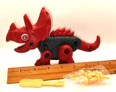 Dinosaur Take Apart Dinosaur Toy Learning Educational Red Triceratops EZ BUILD