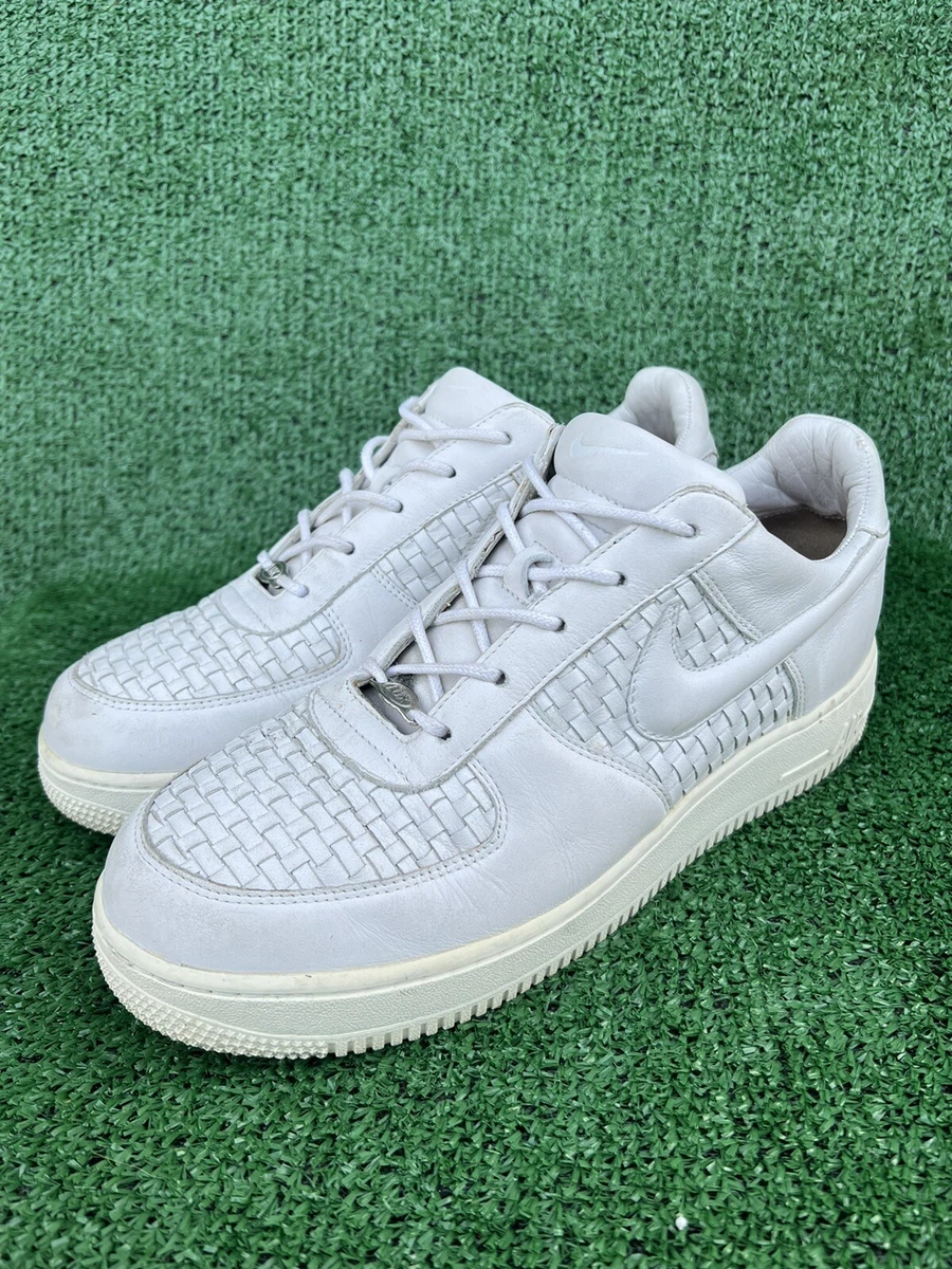 Nike Air Force One White Leather Utility Low Top Sneakers Size 42.5 Nike