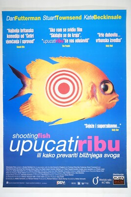 SHOOTING FISH  Original RARE CRO movie poster 1997 DAN FUTTERMAN STEFAN SCHWARTZ