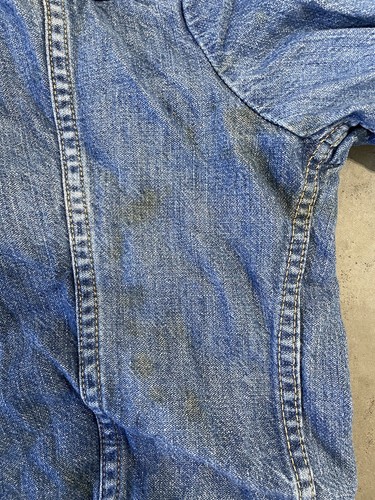 Vintage 70s Maverick Blue Bell Sherpa Denim L Jacket Girls Size 16 Made In USA - Picture 7 of 7