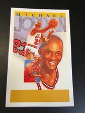 Michael Jordan 1991 Allan Kaye's Sports Card Portait Jumbo has yellowing on back