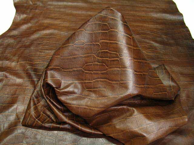 Imprinted Finish Crocodile Finish Brown 3D
