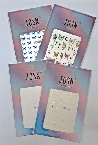 Nail Art Colourful Butterfly Designs Holographic Colour & White Quality Stickers - 第 1/14 張圖片
