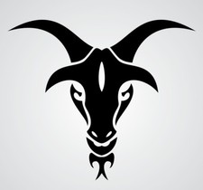 Goat Tribal Vinyl Decal -sticker For Car Truck Suv Bumper Wall Laptop Case Head Goat Tribal Vinyl Decal -sticker For Car Truck Suv Bumper Wall Laptop Case Head