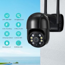 4k 8mp Hd Wifi Ip Camera Wireless Outdoor Ptz Cctv 1080p Home Security Black Cam