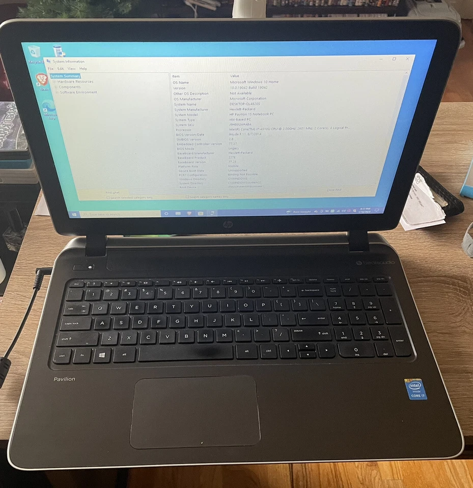 HP Pavilion 15.6” Laptop Model: J9H86UA#ABA (2015) Intel Core i7, 120gb SSD - Image 1 of 4