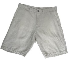 Old Navy Linen Flat Front Flax Oatmeal Color Men's 32 Chino Shorts