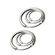 Round Small Sleeper Hoops Earrings 3 Pairs Earrings Hoop13mm 14mm 15mm Best Gift