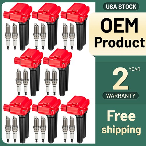 8x Ignition Bobinas UF504 +16x Spark Plugs For 2006-2008 Dodge Ram 1500 V8 5.7L