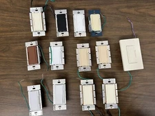(Lot of 13 ) Lutron Homeworks Dimmer Switches Mixed Models And Colors
