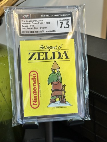 1989 Topps Nintendo Game Tip Sticker #32 The Legend Of Zelda CGC 7.5 - Low Pop 2