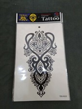 Temporary Tattoos Big Tribal Totem Sticker For Men Women Black Large Body Art
