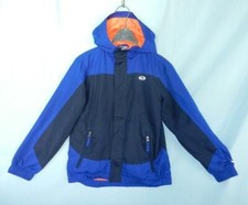 Champions c9 Boys Blue/Black Hooded Venture Dry Windbreaker Rain Jacket, M 8-10