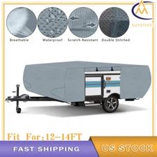 Folding Pop Up Camper RV Cover  For 12-14FT Waterproof Breathable Tearproof