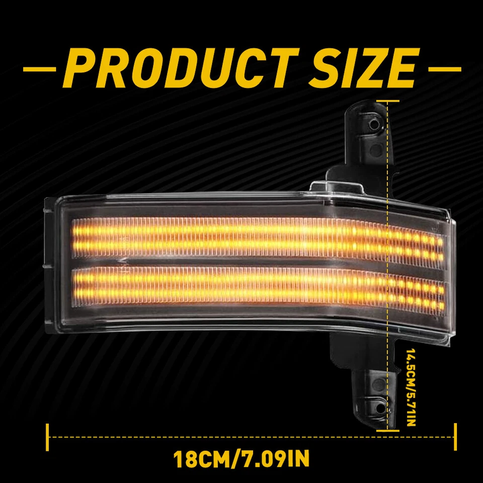 Dynamic Side Mirror Light Signal For 2015-2019 Chevrolet Silverado 2500HD 3500HD - Image 4 of 4