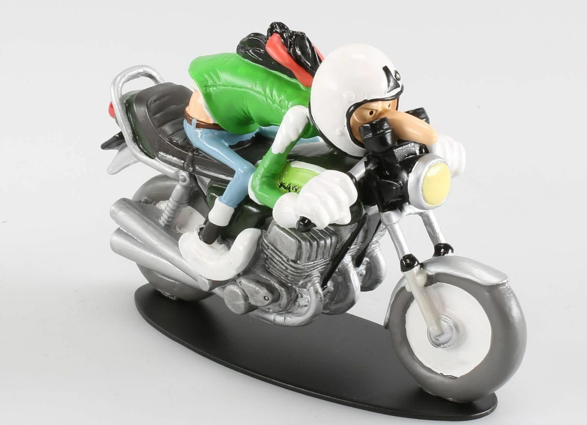 Figurine Joe Bar Team – Pierrot Moto Guzzi 750 V7 Sport – Résine 1/18