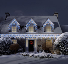 Connectable Christmas Xmas Icicle Mains Lights, Outdoor, String & Multi Function