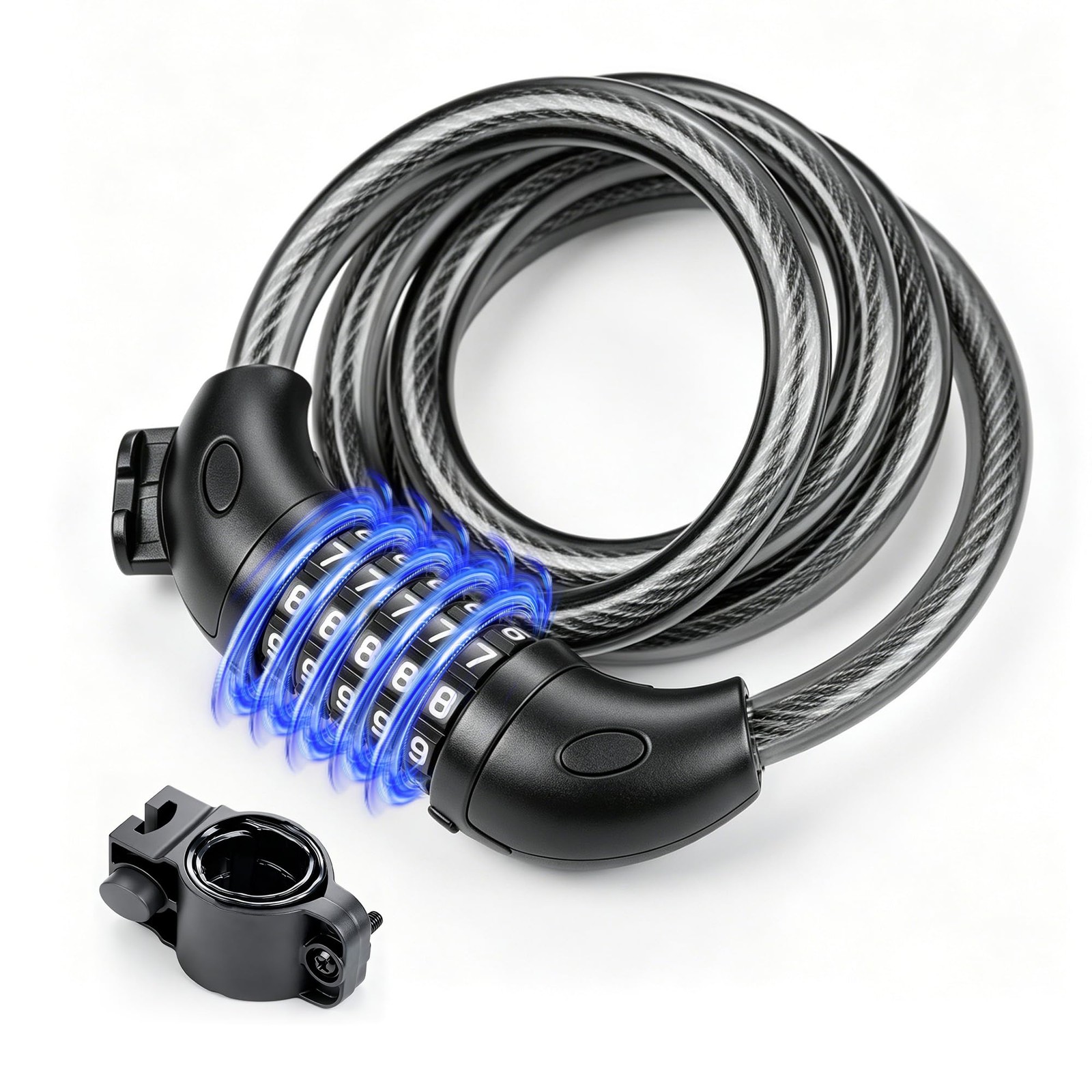 GRIFEMA GA1203-12 Bike Lock Bicycle Locker Combination 5 Digit Black/White - Image 3
