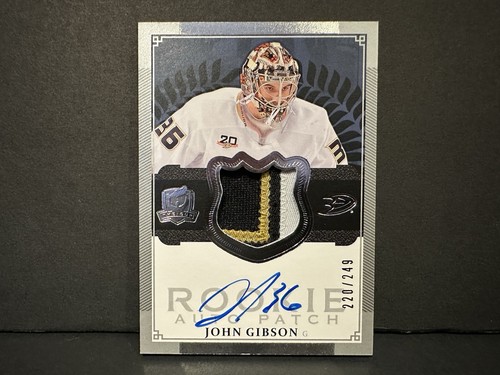2013-14 John Gibson Upper Deck The Cup RPA 3 Color Patch Auto #/249 Hockey NHL! - Picture 1 of 17