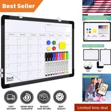 16in x 12in Magnetic Dry Erase Board - Double-Sided Monthly Planner Essentials