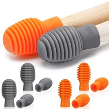 Frienda 8 Pack Drumstick Dampeners for Silent Drumming Orange and Grey