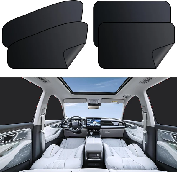 Sonnenschutz Auto Seitenscheibe - 4 StüCk Auto Sichtschutz Fenster, Sonnenschutz-image