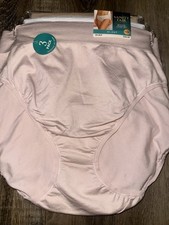 Vanity Fair Womens Hi-Cut Underwear Panties 3-Pair Nylon Blend 2XL/9
