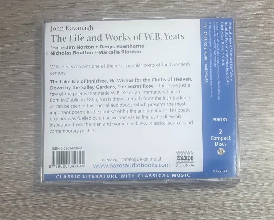 W.B. Yeats 2xCD His Life and Work - Image 2 of 2