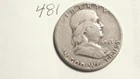 FRANKLIN HALF DOLLAR ,  90%  SILVER,   1951-P,-  ---481