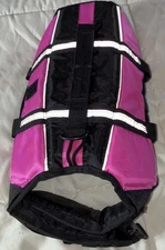 Petco Flotation Vest For Dogs - Size M, Fits Chest Size 17-22 Inches pink black 