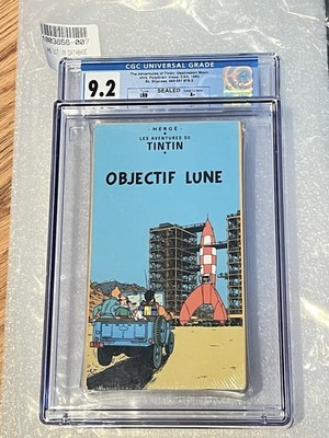 The Adventures of Tintin Destination Moon VHS Graded CGC 9.2 A+ Seal Objectif