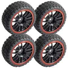 12mm Hex Wheel Rims & Tires with Redcat HPI Tamiya HSP RC 1/10 on-Road Tourin...