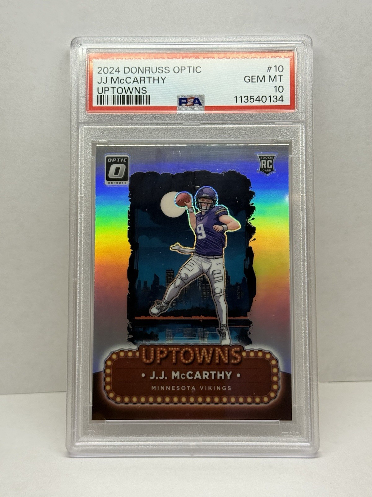 JJ McCarthy Panini Donruss Optic Uptowns #10 Base