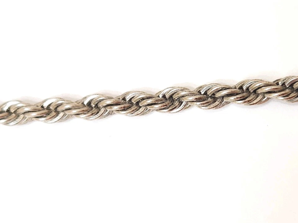 Men's Iced Out CZ Prayer Hands Religious Pendant Silver 30” Rope Chain Necklace - Image 4 of 4