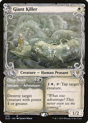 1x Giant Killer // Chop Down - Foil Showcase NM Eng MTG - Throne of Eldraine