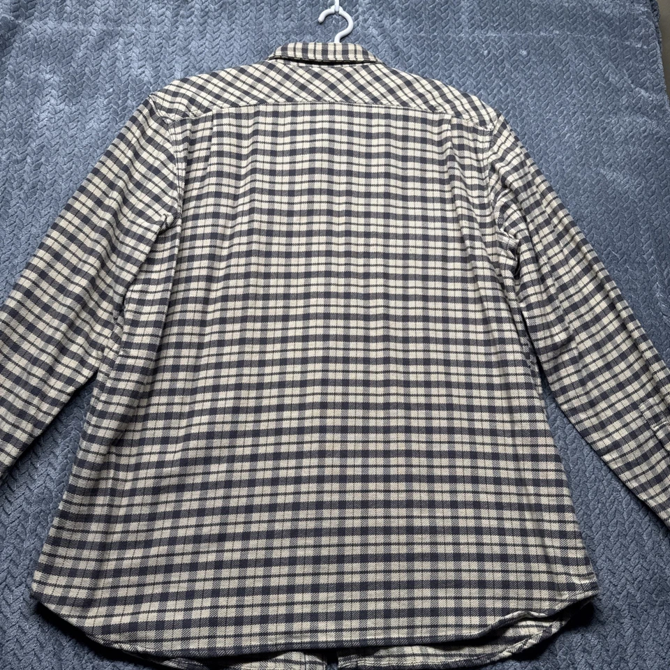 Camisa masculina de flanela Filson 3XL vintage peso médio xadrez bege preta 10689 vestuário de trabalho - Imagem 3 de 4