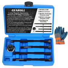 5pcs Harmonic Balancer Installer Tool Set Long Reach Crank Pulley...