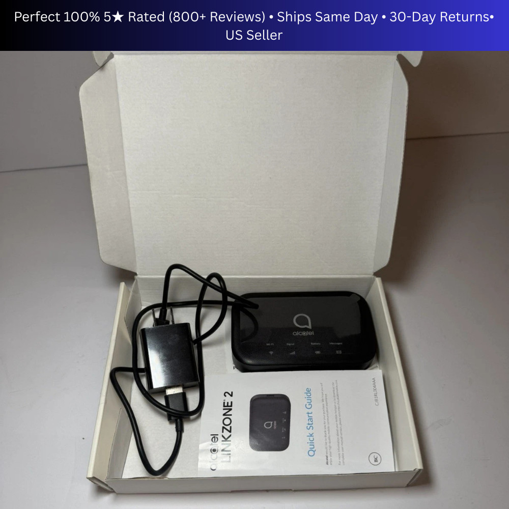 Boost Mobile TCL Linkzone 4G LTE Wi-Fi Hotspot – Open Box, No SD Card